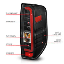 Load image into Gallery viewer, ANZO 2005-2021 Nissan Frontier LED Taillights Black Housing/Clear Lens