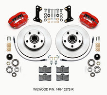 Cargar imagen en el visor de la galería, Wilwood Forged Dynalite-M Front Kit 11.00in 1 PC Rotor&amp;Hub Red 67-69 Camaro 64-72 Nova Chevelle