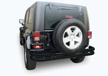 Cargar imagen en el visor de la galería, Rampage 2007-2018 Jeep Wrangler(JK) Double Tube Rear Bumper - Black