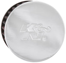 Cargar imagen en el visor de la galería, K&amp;N 1.75in Flange ID x 3in OD x 2.5in H Chrome Finish Rubber Base Crankcase Vent Filter