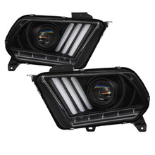 Cargar imagen en el visor de la galería, Spyder 10-13 Ford Mustang - Halogen - Projector Headlights - LED Signals -Black (PRO-YD-FM2010V2-BK)