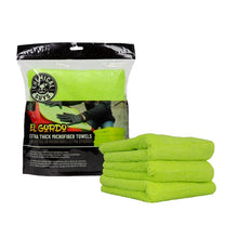 Cargar imagen en el visor de la galería, Chemical Guys El Gordo Thick Microfiber Towel - 16.5in x 16.5in - Green - 3 Pack