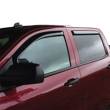 Cargar imagen en el visor de la galería, Westin 2014-2018 Chevy Silverado 1500 Crew Cab Wade In-Channel Wind Deflector 4pc - Smoke