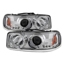 Cargar imagen en el visor de la galería, Spyder GMC Sierra 1500/2500/3500 99-06 Projector Headlights LED Halo LED Chrome PRO-YD-CDE00-HL-C