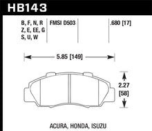 Cargar imagen en el visor de la galería, Hawk 97-01 Honda Prelude Blue 9012 Street Front Brake Pads