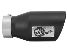 Cargar imagen en el visor de la galería, aFe Power Gas Exhaust Tip Black- 3 in In x 4.5 out X 9 in Long Bolt On (Black)