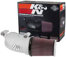 Cargar imagen en el visor de la galería, K&amp;N 01-17 Harley Davidson Softail / Dyna FI Performance Air Intake System Silver