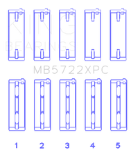 Cargar imagen en el visor de la galería, King Engine Bearings 2007+ Mitsubishi 4B11T EVO X Coated Performance Main Bearing Set - Size STD