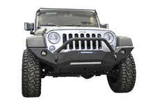 Cargar imagen en el visor de la galería, DV8 Offroad 07-18 Wrangler JK FS-18 Mid Length Steel Front Bumper w/ Fog Lights