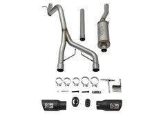 Cargar imagen en el visor de la galería, aFe Rebel Series CB 2.5in Dual Center Exit SS Exhaust w/ Black Tips 07-15 Jeep Wrangler 3.6L/3.8L V6