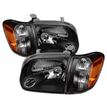 Cargar imagen en el visor de la galería, Xtune Toyota Tundra Double Cab 05-06 OEM Style Headlights &amp; Corner Lights Black HD-JH-TTUN05-AM-BK