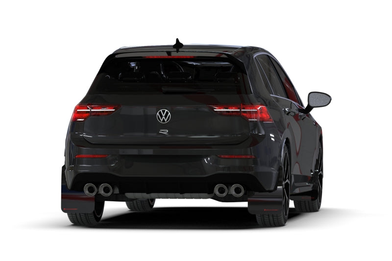 Rally Armor 22-25 VW MK8 Golf GTI/R Black UR Mud Flap w/Green Logo