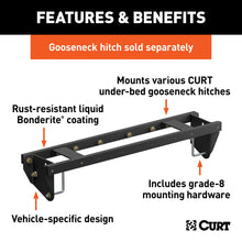 Cargar imagen en el visor de la galería, Curt 20-22 Chevrolet Silverado 2500/3500 HD 6.75ft Bed Double Lock EZr Gooseneck Install Brackets