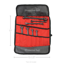 Load image into Gallery viewer, Go Rhino XVenture Gear Tool Wrench Roll - Small (3.5x3.5in. Closed) 12oz Waxed Canvas - Black