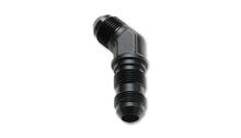 Cargar imagen en el visor de la galería, Vibrant -12AN Bulkhead Adapter 45 Degree Elbow Fitting - Anodized Black Only