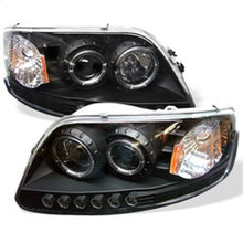 Load image into Gallery viewer, Spyder Ford F150 97-03 Projector - LED Halo Amber Reflctr LED Blk PRO-YD-FF15097-1P-AM-BK