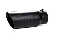 Cargar imagen en el visor de la galería, Sinister Diesel Universal Black Ceramic Coated Stainless Steel Exhaust Tip (4in to 5in)