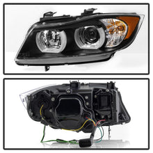 Cargar imagen en el visor de la galería, Spyder BMW E90 3-Series 06-08 4DR Headlights - Halogen Model Only - Black PRO-YD-BMWE9005V2-AM-BK