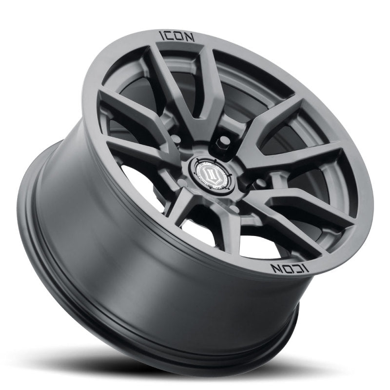 ICON Vector 5 17x8.5 5x150 25mm Offset 5.75in BS 110.1mm Bore Satin Black Wheel