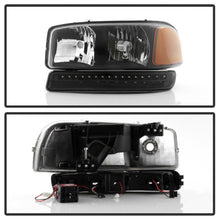 Cargar imagen en el visor de la galería, xTune GMC Sierra 99-06 /Yukon 00-06 Headlights &amp; LED Bumper Lights - Black HD-JH-GS99-LED-SET-BK