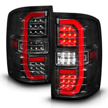 Load image into Gallery viewer, ANZO 14-18 GMC Sierra 1500 Full LED Taillights Black Housing Clear Lens (w/C Light Bars)