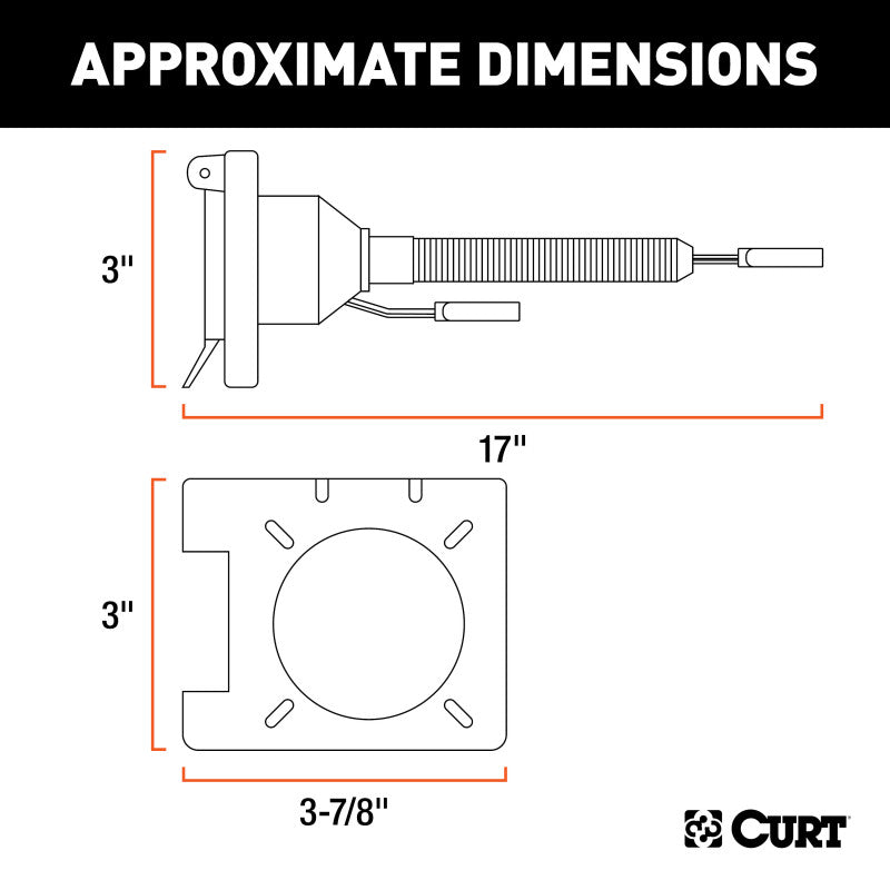 Curt Dual-Output Electrical Adapter (Adds 7-Way RV Blade to 4-Way Flat)