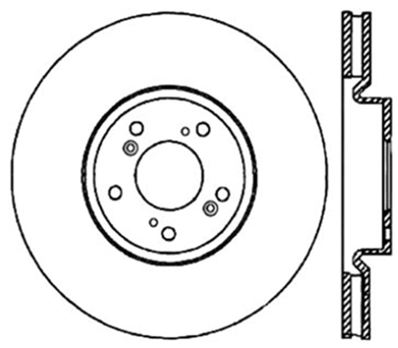 StopTech Power Slot 04-08 Accura TL (Brembo Caliber) Front Right Slotted CRYO Rotor