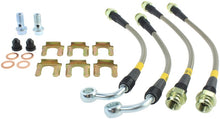 Cargar imagen en el visor de la galería, StopTech 05-06 LGT Stainless Steel Rear Brake Lines (4 Line Kit)