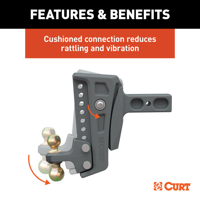 Curt Rebellion XD 2.5in Cushion Hitch Ball Mount