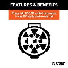 Cargar imagen en el visor de la galería, Curt Universal Dual-Output 7 &amp; 4-Way Connector (Plugs into USCAR)