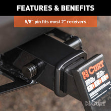 Load image into Gallery viewer, Curt 5/8in Hitch Lock (2in Receiver Barbell Black)