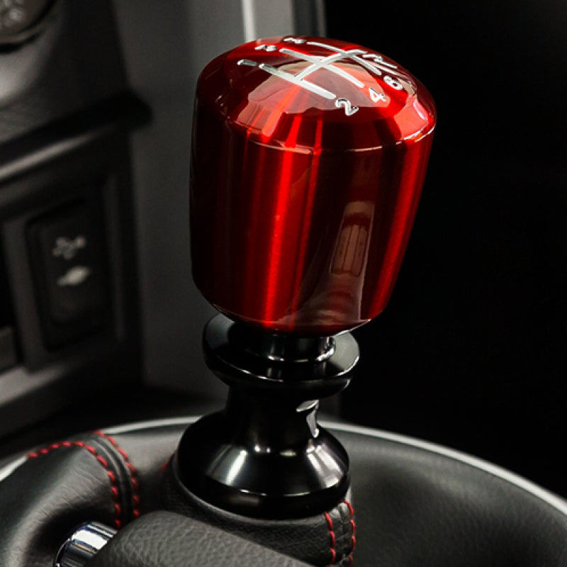 Raceseng Ashiko Shift Knob (Gate 3 Engraving) M10x1.25mm Adapter - Red Translucent