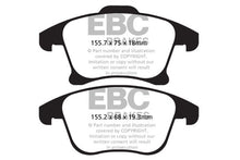 Cargar imagen en el visor de la galería, EBC 13+ Ford Fusion 1.6 Turbo Redstuff Front Brake Pads