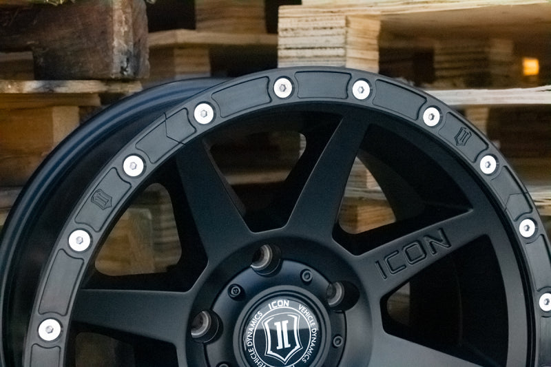 ICON 17in Compression/Alpha/Rebound Wheel Rock Ring Kit (20 Bolt)