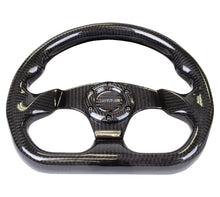 Cargar imagen en el visor de la galería, NRG Carbon Fiber Steering Wheel (320mm) Flat Bottom w/Shiny Black Carbon