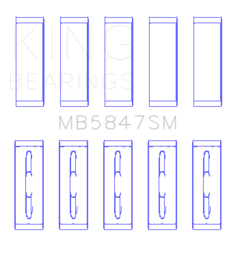 King Ford Powerstroke 6.7L Diesel (0.25 Oversized) OS +.050 Crankshaft Main Bearing Set