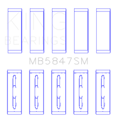 King Ford Powerstroke 6.7L Diesel (Size STD) OS +.040 Crankshaft Main Bearing Set