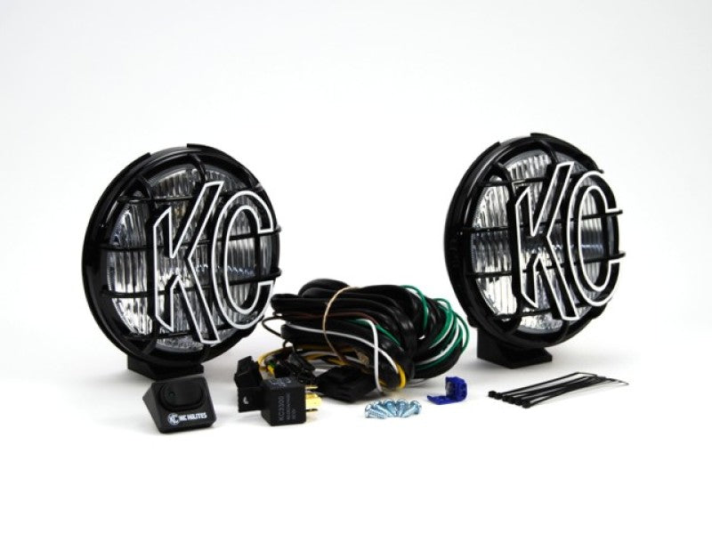 KC HiLiTES Apollo Pro 6in. Halogen Light 100w Fog Beam (Pair Pack System) - Black