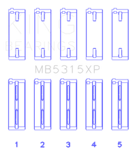 Load image into Gallery viewer, King Mitsubishi 4G63/4G64 7 Bolt EVO V-IX (Size 0.025mm) Performance Main Bearing Set