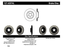 Cargar imagen en el visor de la galería, StopTech 1/02-05 Infiniti G35 (alloy disc) / 6/02-05 Nissan 350Z Slotted &amp; Drilled Left Front Rotor