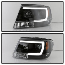 Cargar imagen en el visor de la galería, Spyder 99-04 Jeep Grand Cherokee Projector Headlights - Light Bar DRL LED - Black