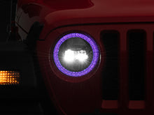 Cargar imagen en el visor de la galería, Raxiom 18-22 Jeep Wrangler JL/JT Axial 9-Inch LED Headlights w/RGB Halo- Blk Housing (Clear Lens)