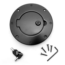 Cargar imagen en el visor de la galería, Rugged Ridge Locking Gas Cap Door Black Alum 97-06TJ