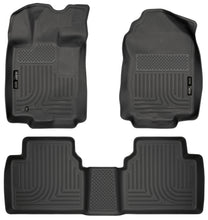 Cargar imagen en el visor de la galería, Husky Liners 10-12 Ford Fusion/Lincoln MKZ (FWD) WeatherBeater Combo Black Floor Liners