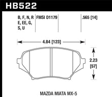 Cargar imagen en el visor de la galería, Hawk 06-10 Mazda Miata Mx-5 Base Blue 9012 Race Front Brake Pads
