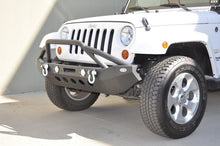 Cargar imagen en el visor de la galería, DV8 Offroad 07-18 Jeep Wrangler JK/JL FS-8 Mid Length Steel Front Bumper w/ LED Lights