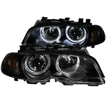 Cargar imagen en el visor de la galería, ANZO 2000-2003 BMW 3 Series E46 Projector Headlights w/ Halo Black