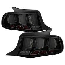 Cargar imagen en el visor de la galería, Spyder 10-12 Ford Mustang Light Bar Seq Turn Signal LED Tail Lights - Smoke ALT-YD-FM10-LED-SM