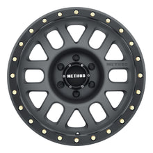 Cargar imagen en el visor de la galería, Method MR309 Grid 17x8.5 0mm Offset 6x5.5 108mm CB Titanium/Black Street Loc Wheel