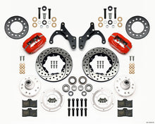 Cargar imagen en el visor de la galería, Wilwood Forged Dynalite Front Kit 11.00in Drill-Red 69-70 Impala Drum/Disc 69-82 Vette